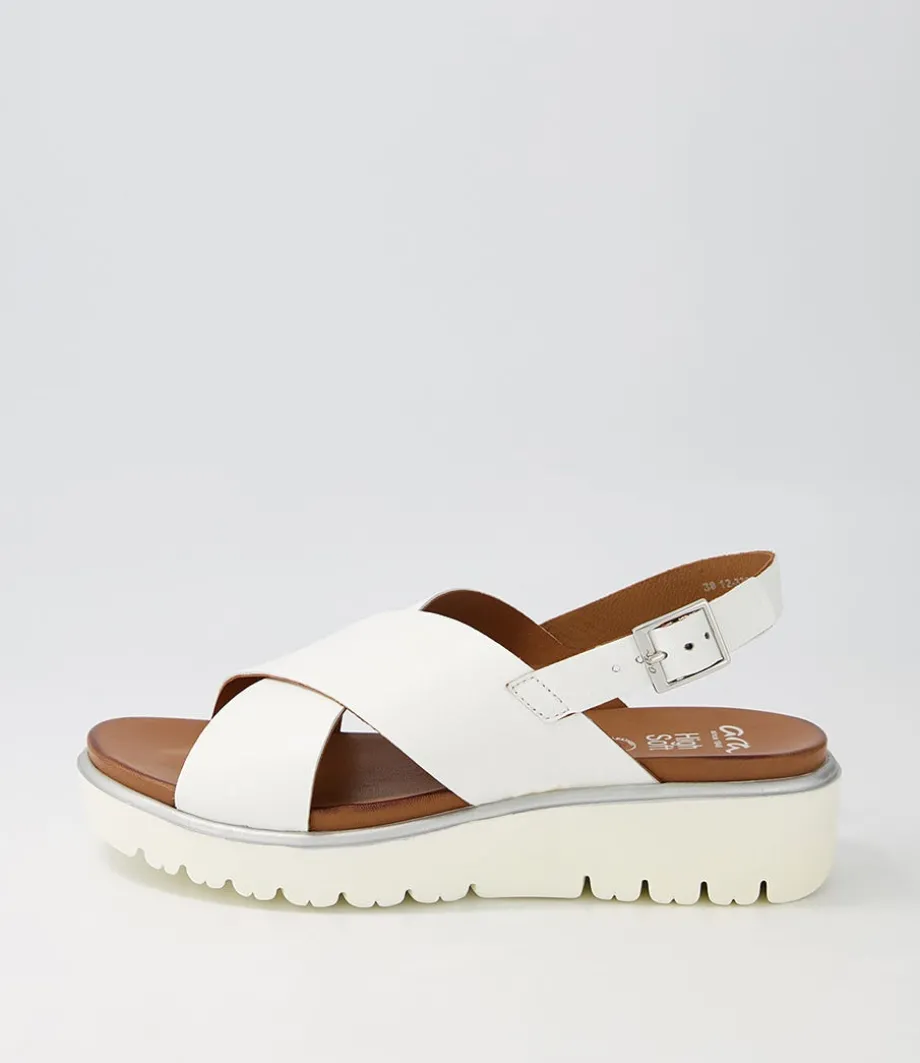 Bilbao 02 White Leather Sandals