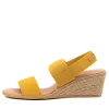 Bloomy Dj Yellow Tan Elastic Leather