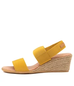 Bloomy Dj Yellow Tan Elastic Leather