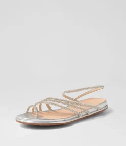 Boota Silver Jewel Fabric Sandals