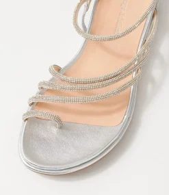 Boota Silver Jewel Fabric Sandals