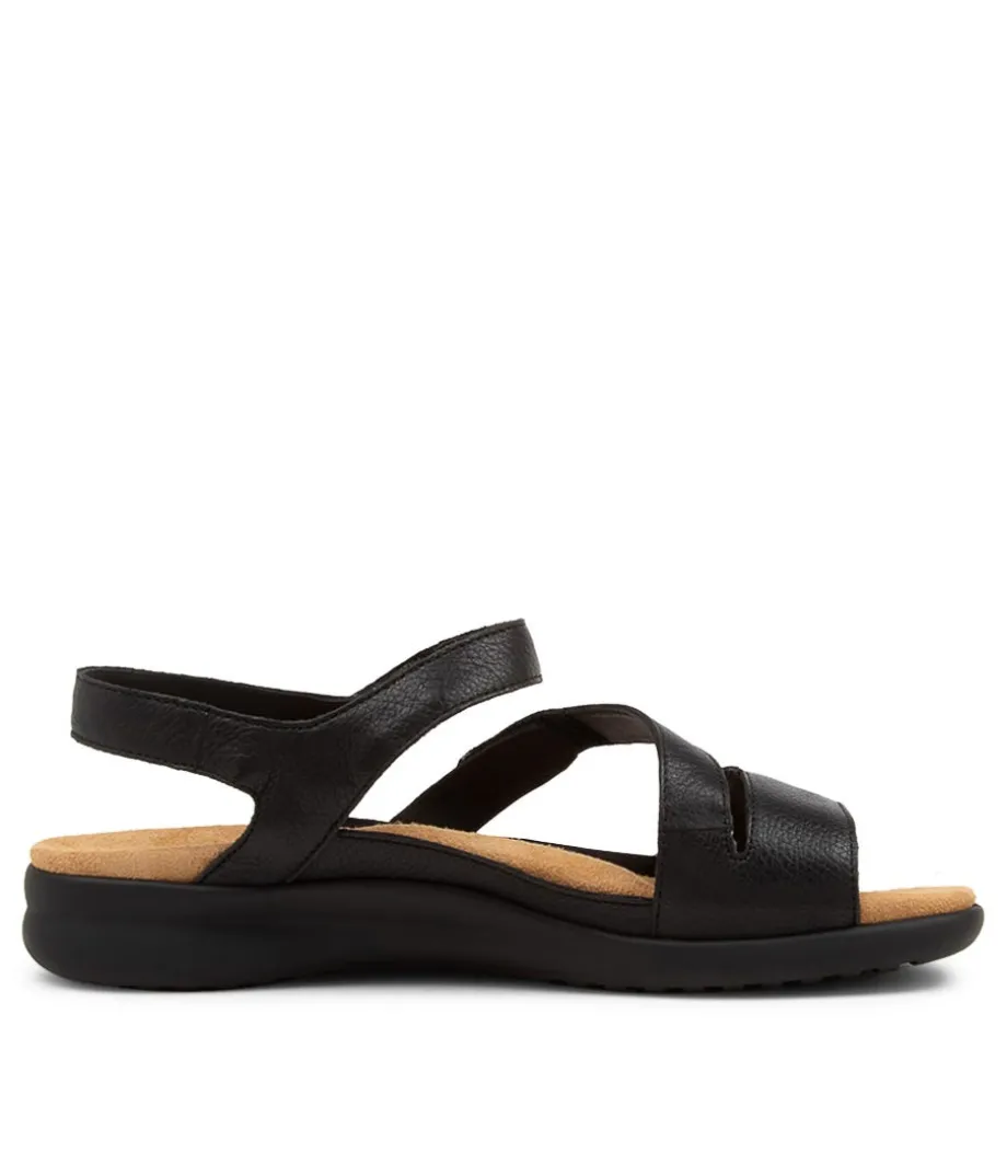Boyde Xw Black Leather Sandals Bs