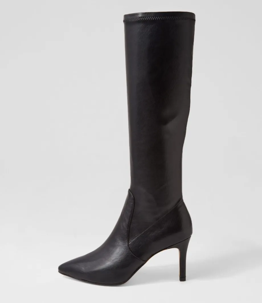 Boydy Black Stretch Smooth Knee High Boots