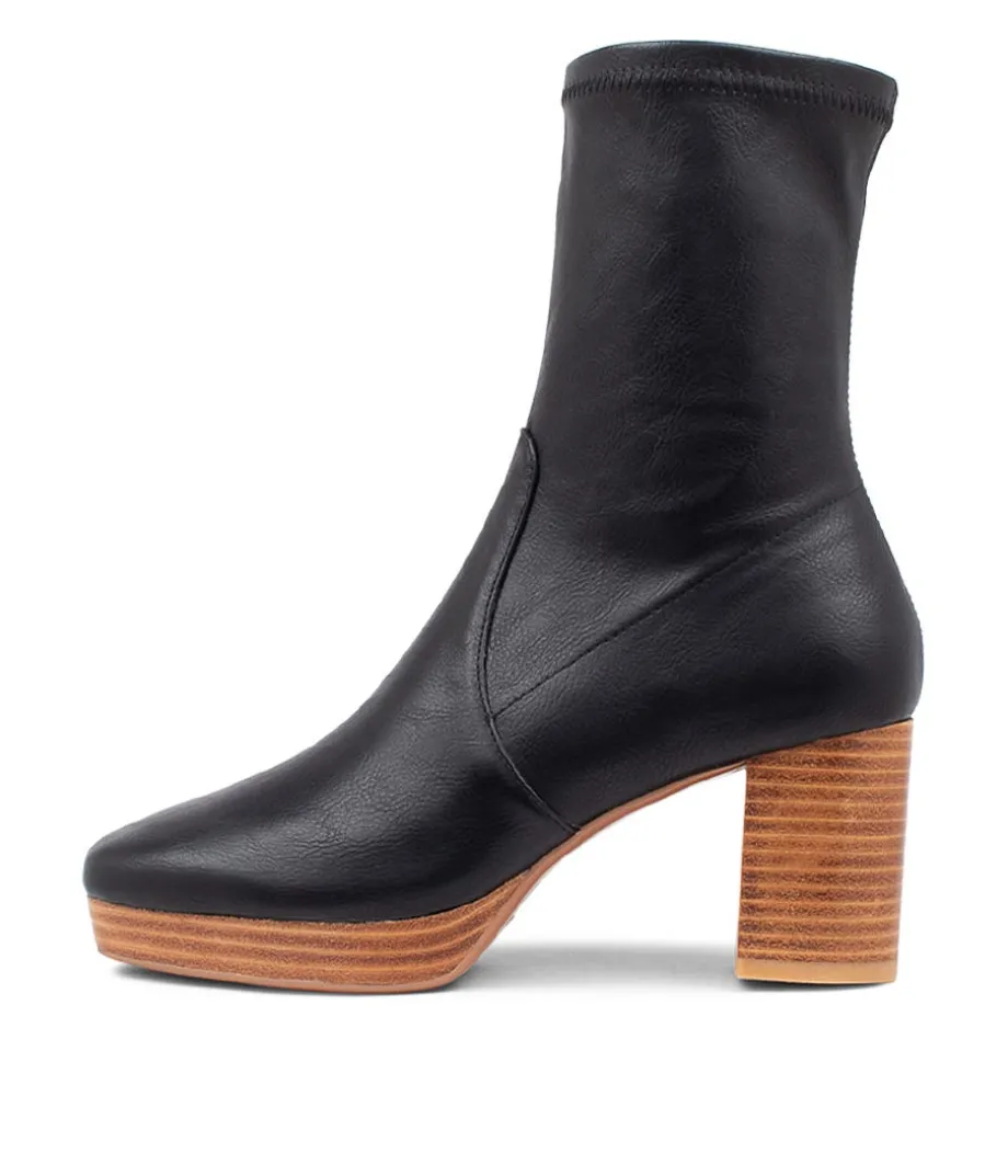 Brave Black Stretch Ankle Boots