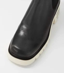 Breda Black Vanilla Box Leather Chelsea Boots