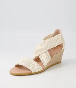 Briage Natural Weave Elastic Leather Espadrilles