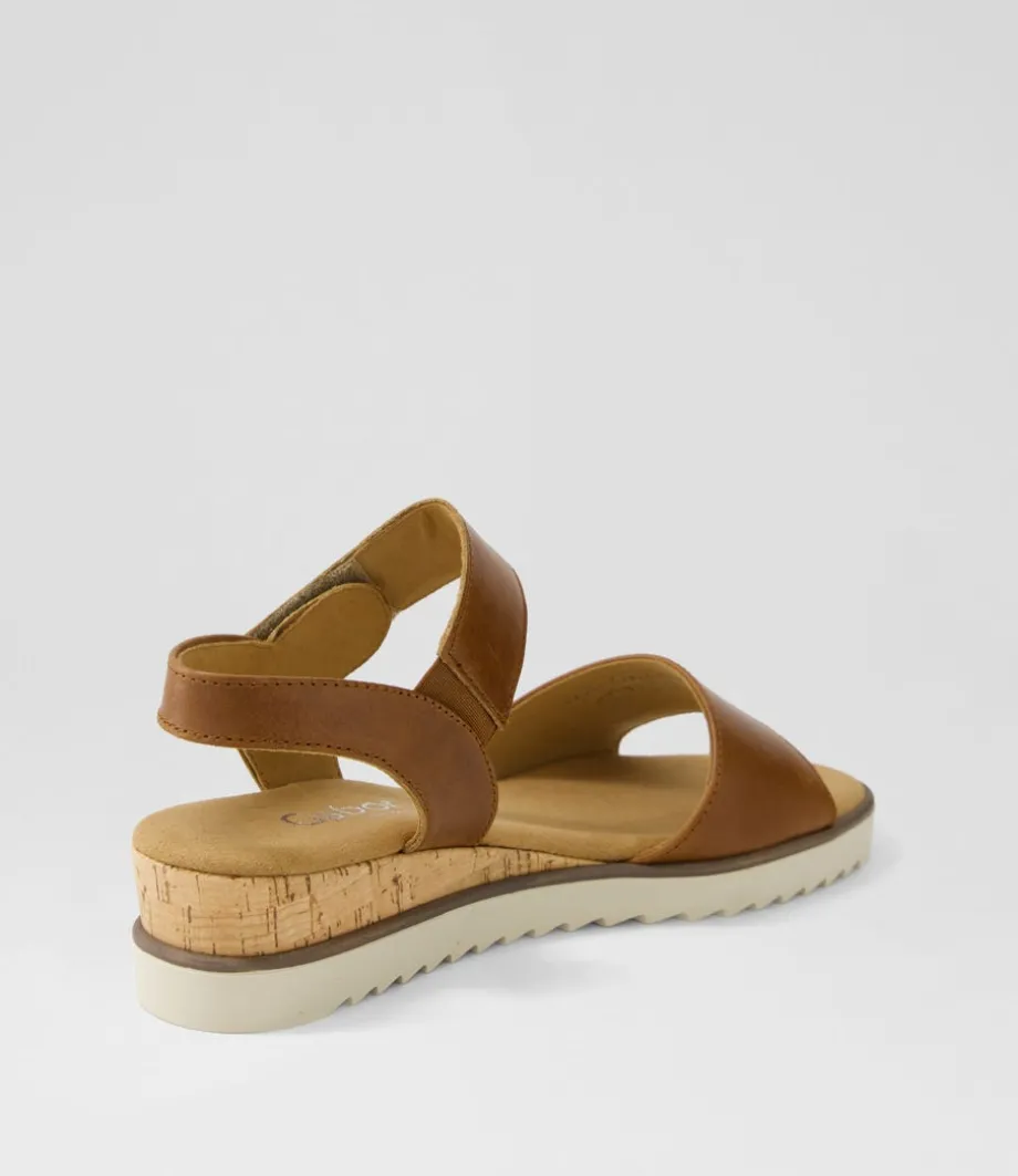 Briva Camel Leather Sandals