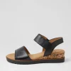 Briva Schwarz Leather Sandals