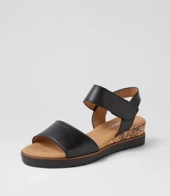 Briva Schwarz Leather Sandals