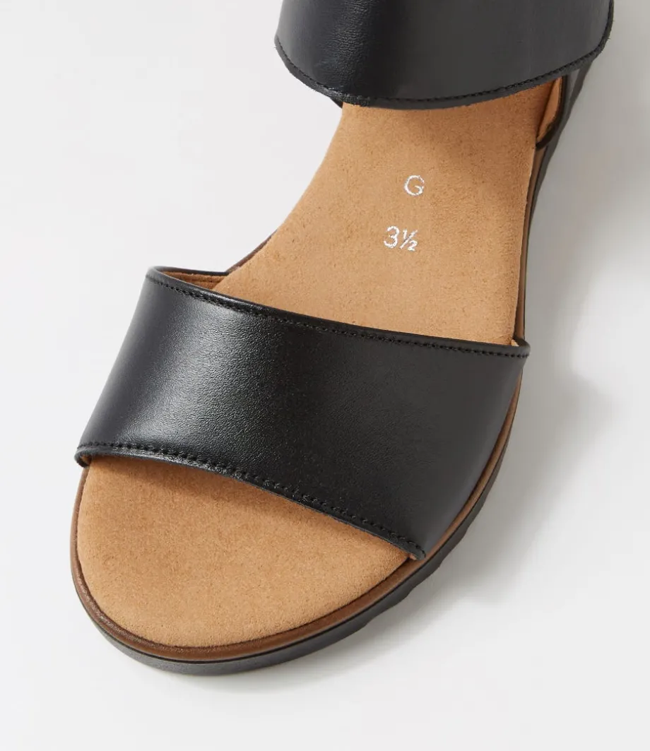 Briva Schwarz Leather Sandals