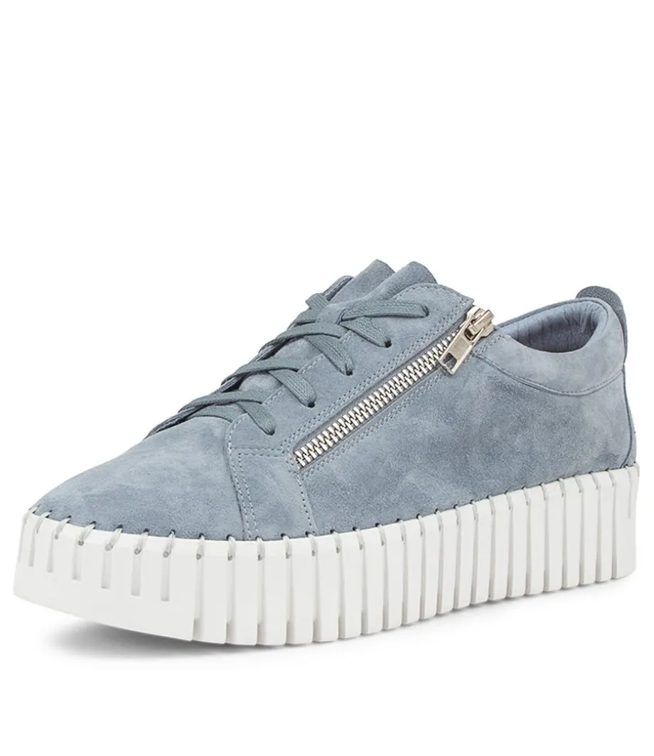 Bump Steel Suede Sneakers White Sole