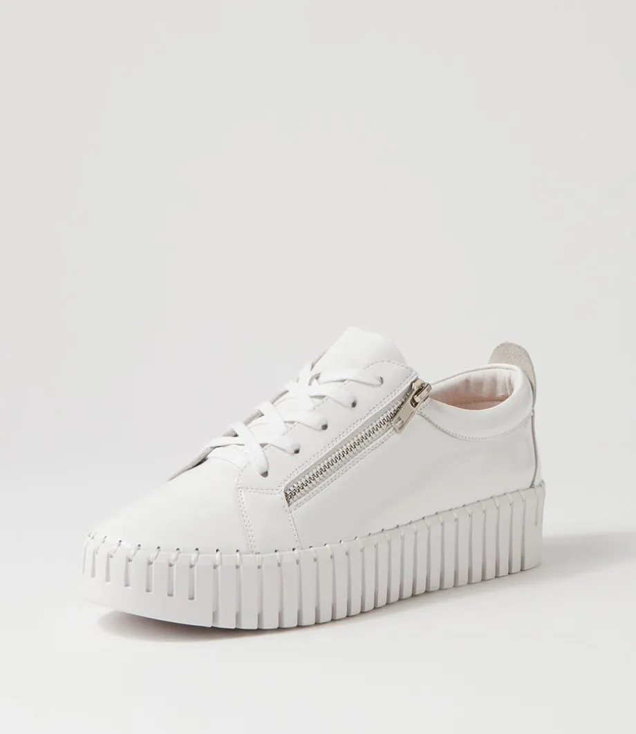Bump White Patent Leather Sneakers