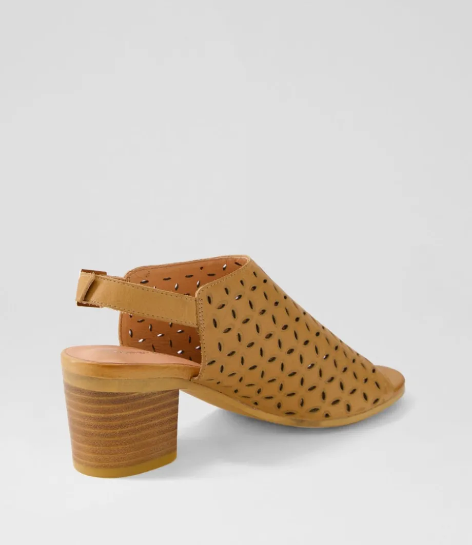 Burne Dark Tan Leather Sandals
