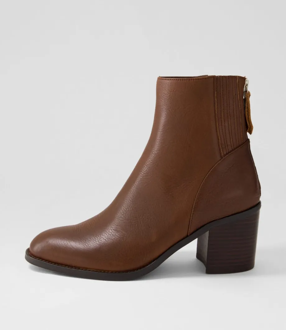 Calley Dark Brown Leather Chelsea Boots