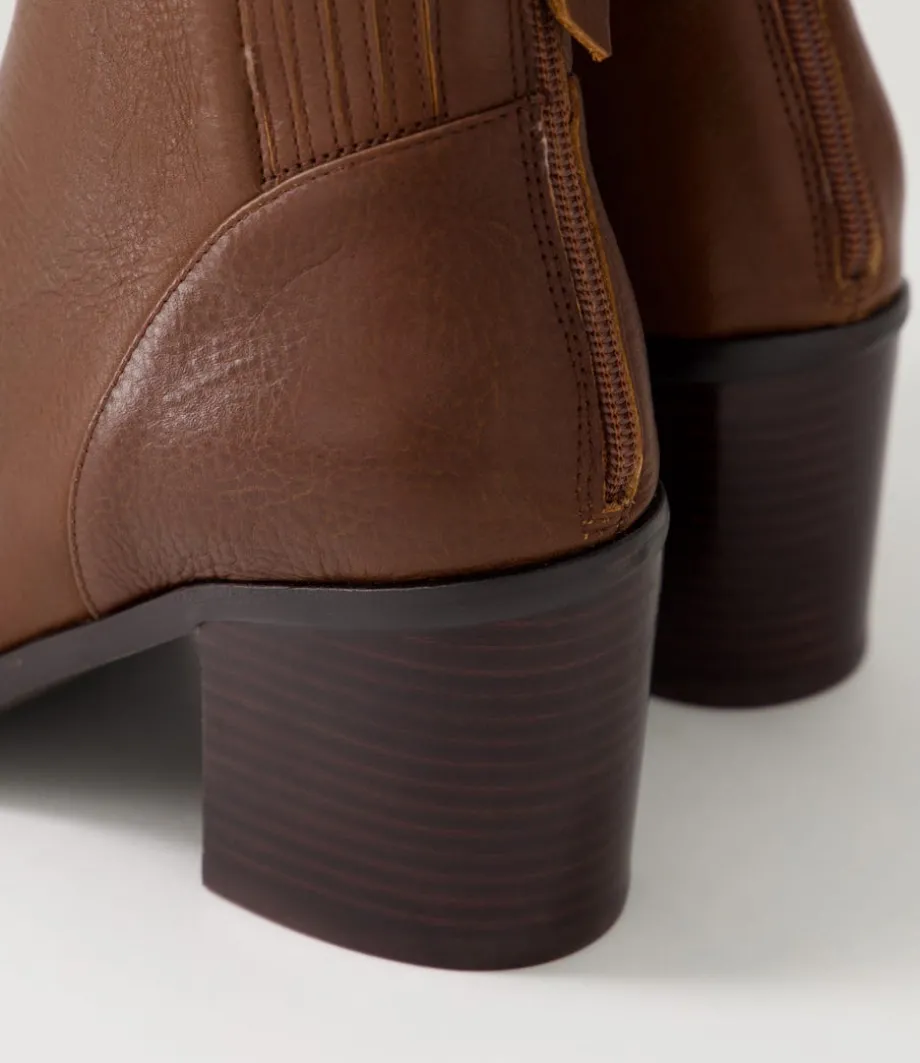 Calley Dark Brown Leather Chelsea Boots