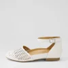 Camay Xf White Leather Flat Shoes