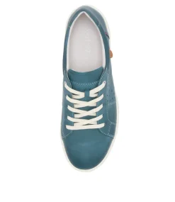 Caren 01 Azur Leather Sneakers