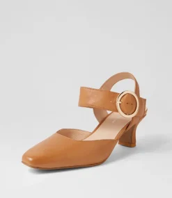Caris Tan Leather Heels