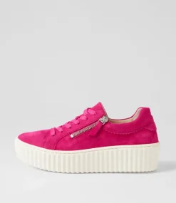 Carmelia Pink Suede Sneakers