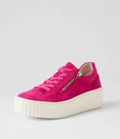 Carmelia Pink Suede Sneakers