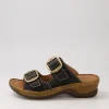 Catalonia 76 Schwartz Leather Slides