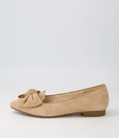 Cee Caramel Suede Flat Shoes