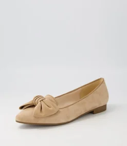 Cee Caramel Suede Flat Shoes