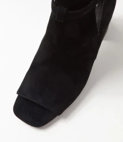Cerina Black Suede Sandals