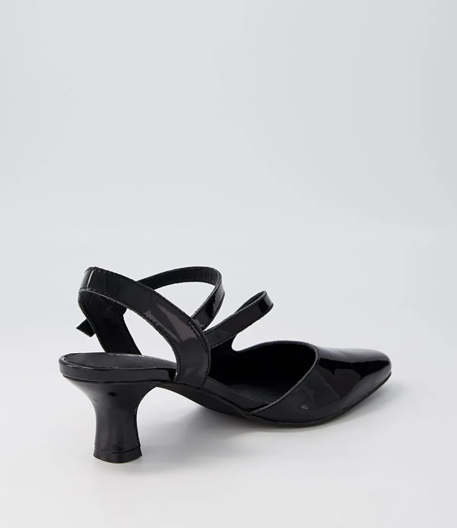 Charissa Black Patent Leather Heels