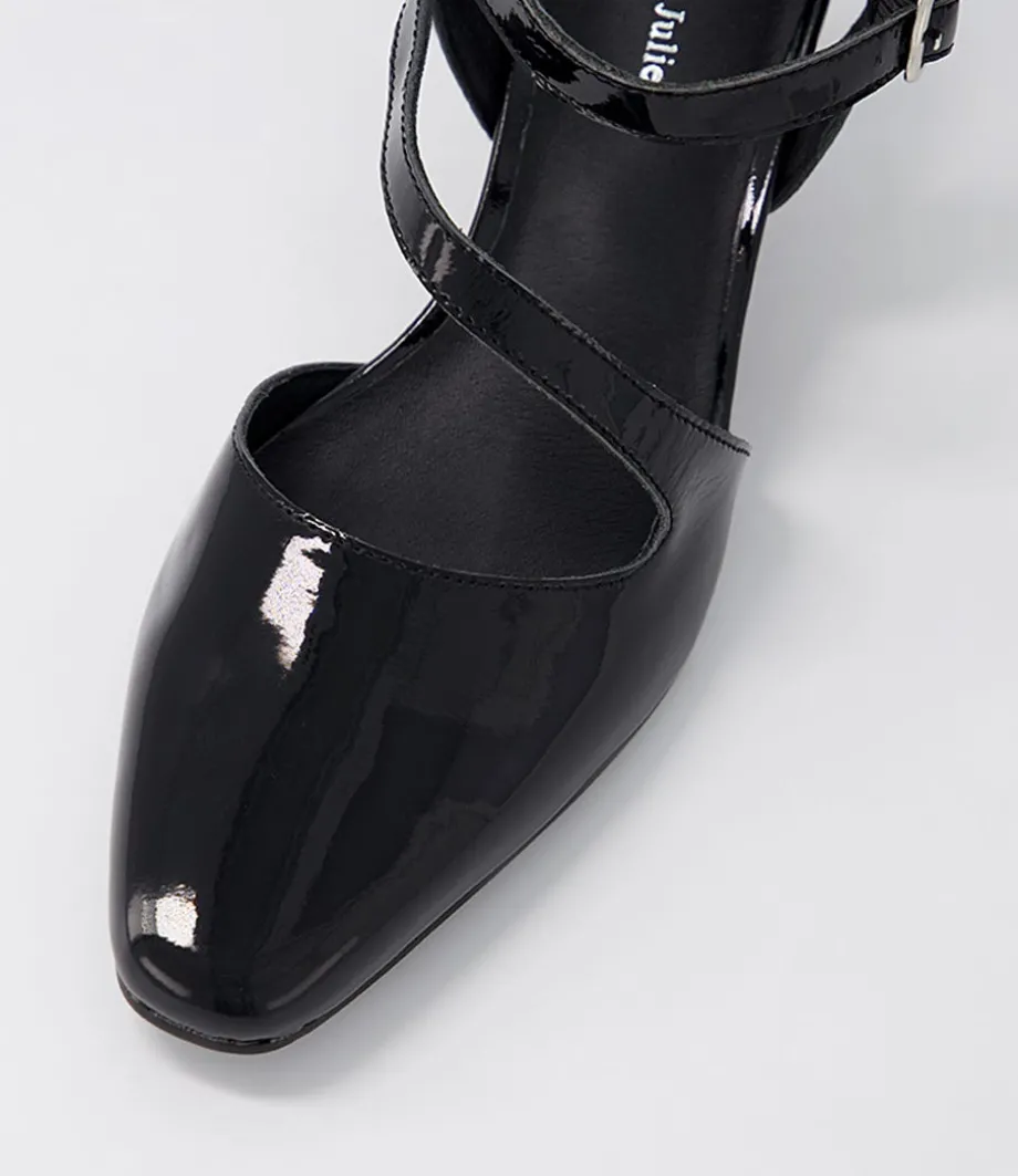 Charissa Black Patent Leather Heels