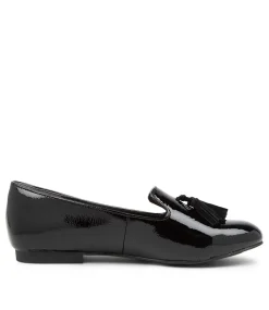 Charter Xf Black Patent Leather Flat Shoes
