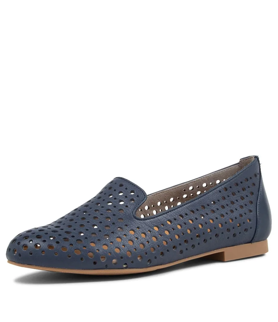 Cindra Xf Navy Leather Loafers