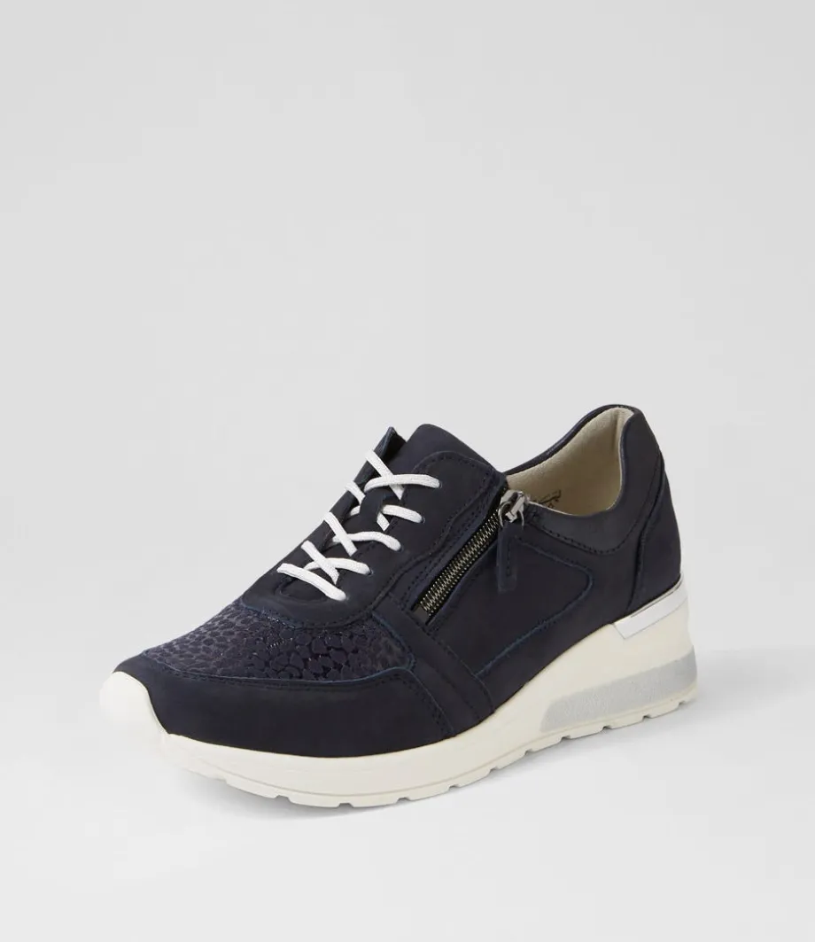 Clara 01 Marine Notte Suede Sneakers