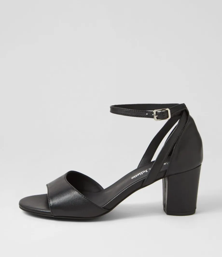 Cobey Black Leather Sandals