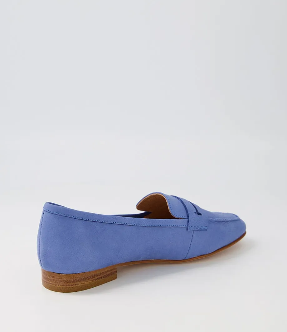 Coco Blue Leather Loafers