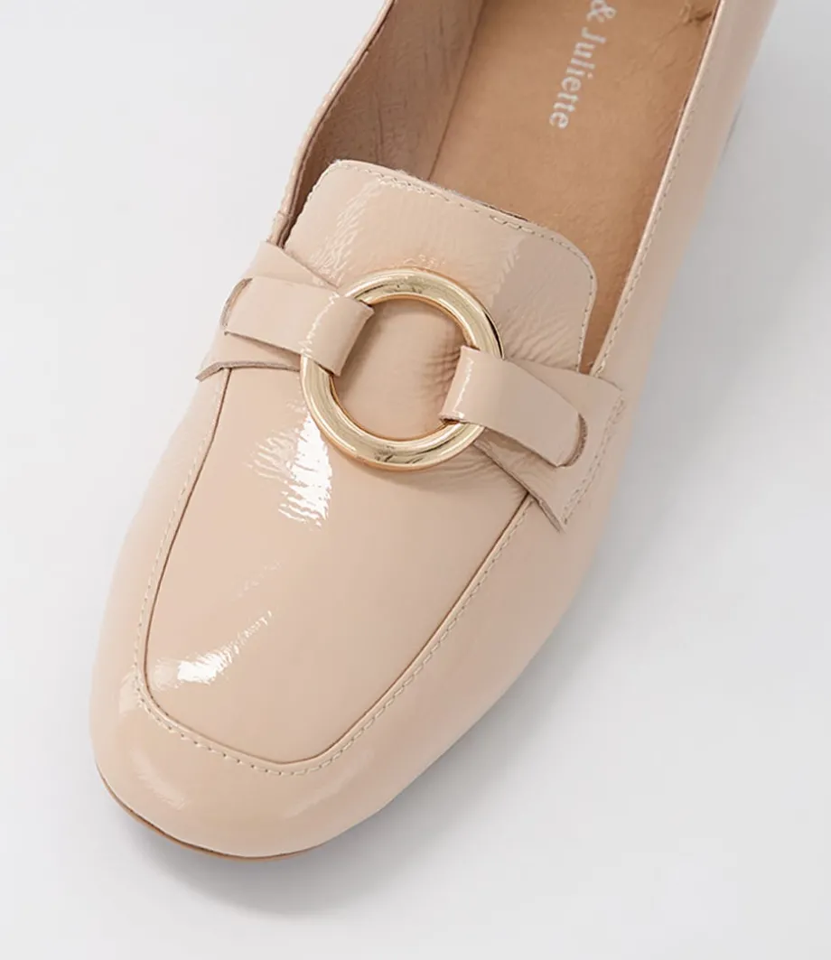 Comal Latte Patent Leather Heels