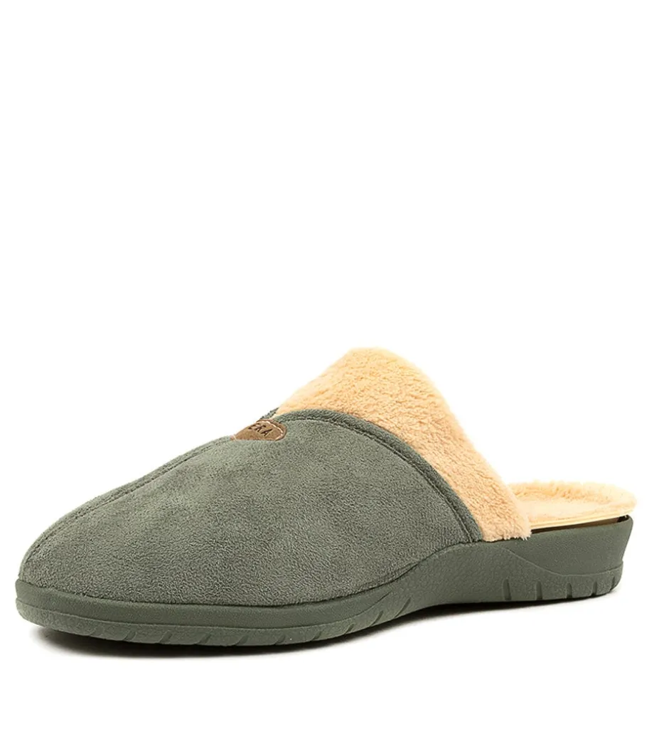 Comfy W Sage Slippers