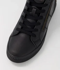 D Blomiee B Black Leather Sneakers