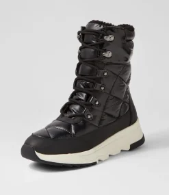 D Falena B Abx B Black Leather Calf Boots