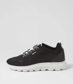 D Spherica A Black White Knit Sneakers