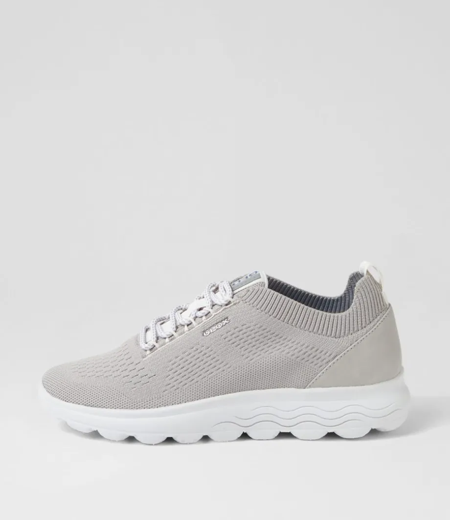 D Spherica A Light Grey Knit Sneakers