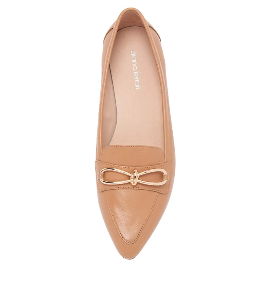 Dae Light Camel Leather Ballet Flats