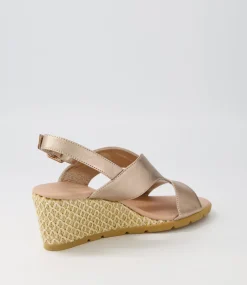 Dalia Champagne Nude Weave Leather Sandals