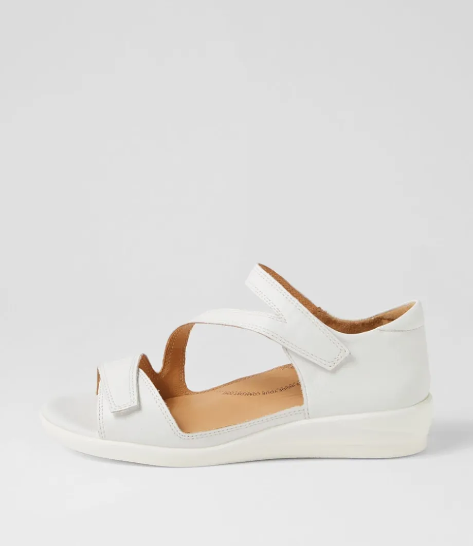 Demir W White Leather Sandals