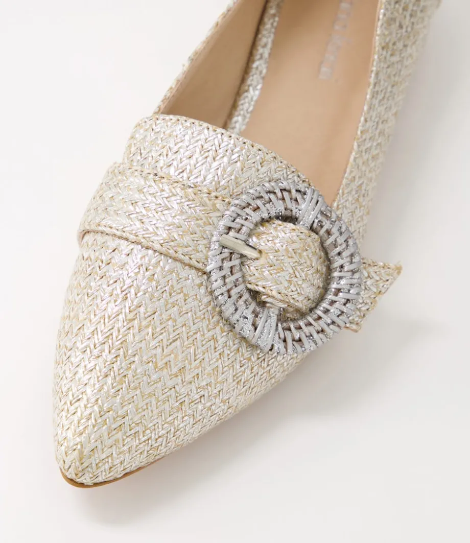 Denira Silver Wash Woven Loafers