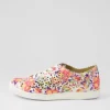 Dima Xf Orange Floral Leather Sneakers