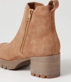 Dinis Light Choc Suede Ankle Boots