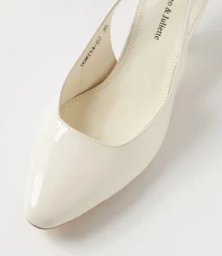 Domina Ivory Patent Leather Heels