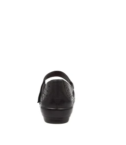 Dusty W Black Leather