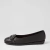 Elisse Black Leather Ballet Flats